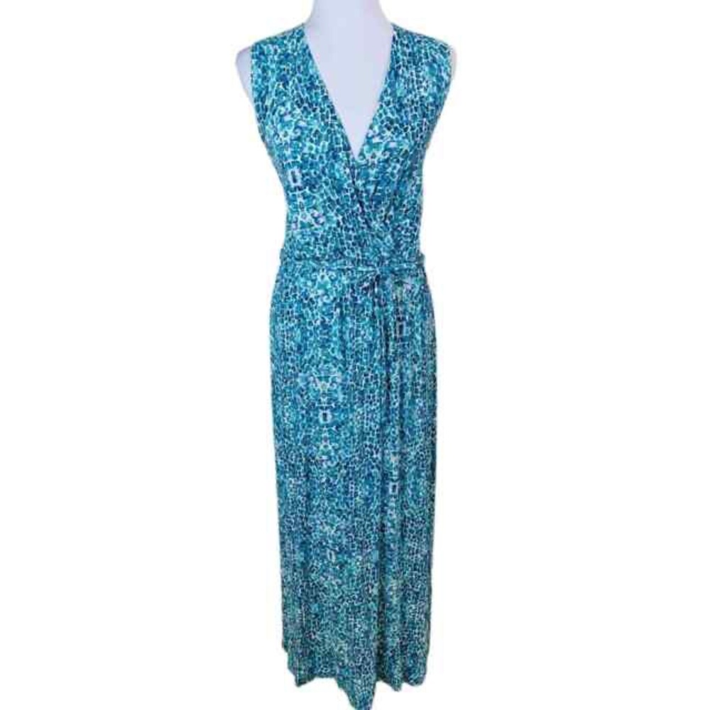 CYNTHIA ROWLEY | Printed Wrap Dress Sundress Maxi)